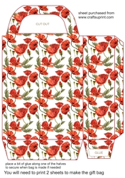 Red poppies gift bag 4