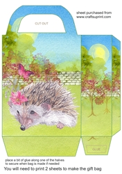 Cute floral hedgehog gift bag 6