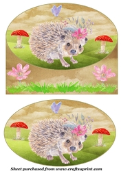 Cute hedgehog card front 2