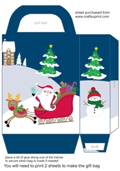 Santa delivering pressies gift bag
