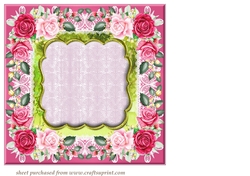 pink floral insert
