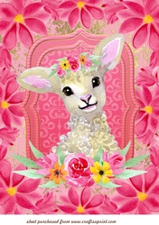 Large floral lamb topper