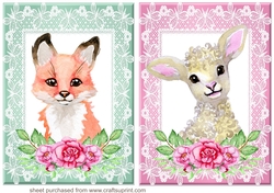2 Floral animal card fronts 2