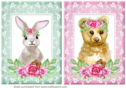 2 Floral animal card fronts 5