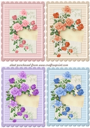 4 Assorted rose toppers