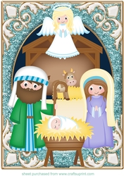 Large nativity scene topper