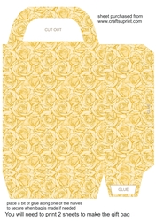 Yellow roses gift bag