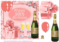 Ladies age 50 Birthday card front
