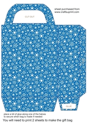 Blue snowflake gift bag 1