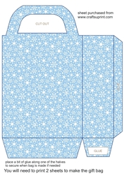 Blue snowflake gift bag 2