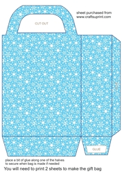 Blue snowflake gift bag 3