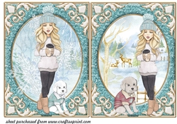 2 Christmas just a girl and her dog card fronts 1