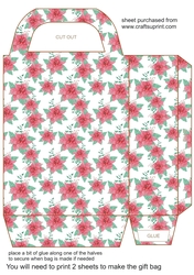 Poinsettia gift bag 2
