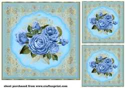 3 Scalloped roses card fronts/toppers 2