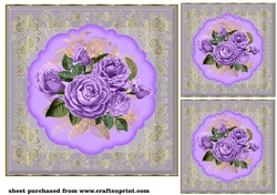 3 Scalloped roses card fronts/toppers 3