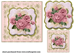 Pink rose card front 2