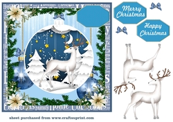 Christmas stag bauble card fronts 1