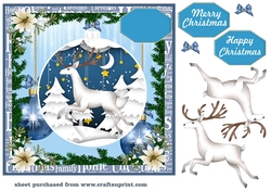 Christmas stag bauble card fronts 2
