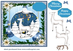 Christmas stag bauble card fronts 3