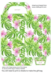 Tropical flowers gift bag 2