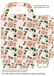 Peach rose gift bag 5