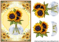 Sunflowers card front