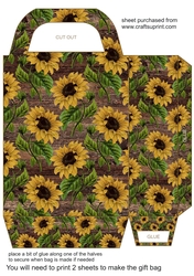 Vintage sunflower gift bag 12
