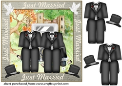 Mr and Mr Wedding card front