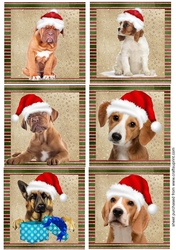 6 Christmas dog toppers