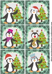 6 Christmas penguin toppers 1