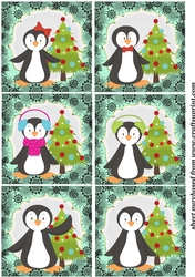 6 Christmas penguin toppers 2