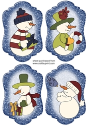 4 Frozy nose snowman toppers