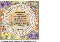 Floral ladies birthday insert 3