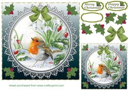 Blue assorted theme Christmas card front 10