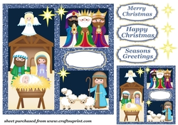 Follow the star nativity card front