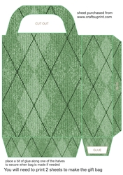 Green jumper gift bag