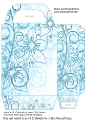 Floral border gift bag 3