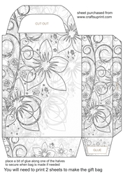 Floral border gift bag 4
