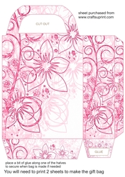 Floral border gift bag 5