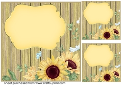 3 Floral wood card fronts/toppers(blank) 2