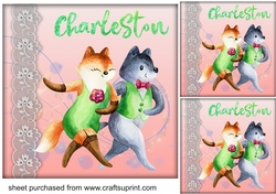 3 Charleston card fronts/toppers