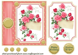 Pink floral card front 2