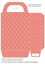 Gold flower lattice gift bag 4