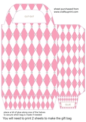 Pink harlequin gift bag 2