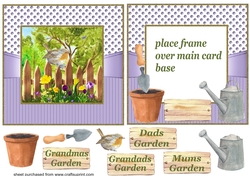 Multi Birthday framed gardening card front