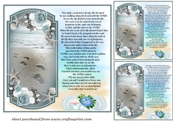 3 Foot prints verse card fronts/toppers 1