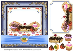 Blue bakery card front