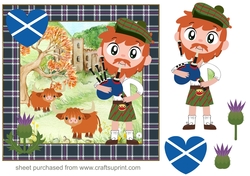 Playing the bagpipes card front