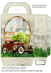 Vintage car gift bag 1