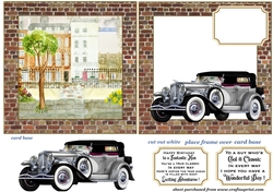 Framed vintage car card front 3